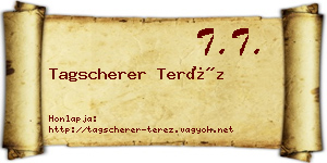 Tagscherer Teréz névjegykártya